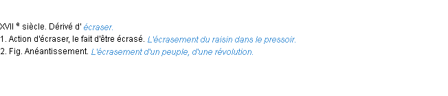 Définition écrasement ACAD 1986