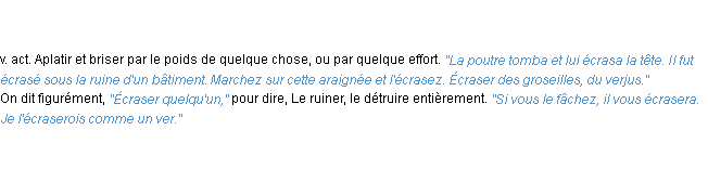 Définition écraser ACAD 1798