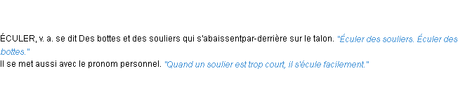 Définition éculer ACAD 1798
