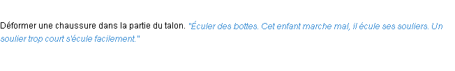 Définition éculer ACAD 1932