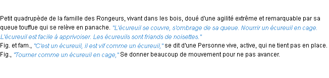Définition écureuil ACAD 1932