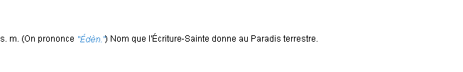 Définition éden ACAD 1798