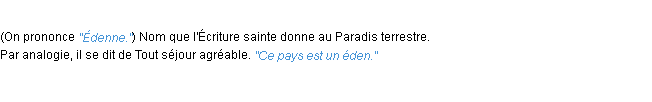 Définition éden ACAD 1932