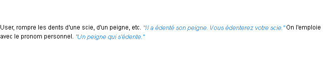 Définition édenter ACAD 1835