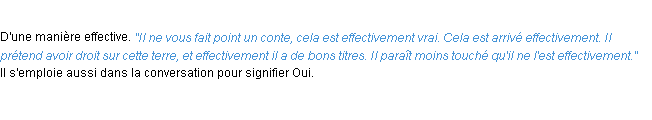 Définition effectivement ACAD 1932