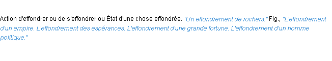 Définition effondrement ACAD 1932