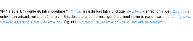 Définition effraction ACAD 1986