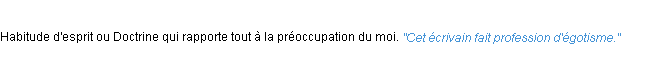 Définition égotisme ACAD 1932