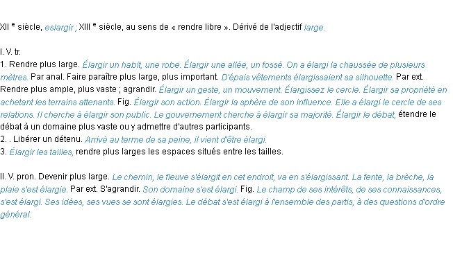 Définition élargir ACAD 1986