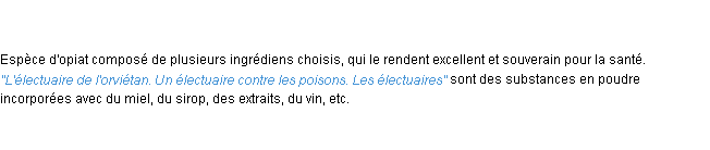 Définition électuaire ACAD 1798