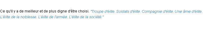 Définition élite ACAD 1932