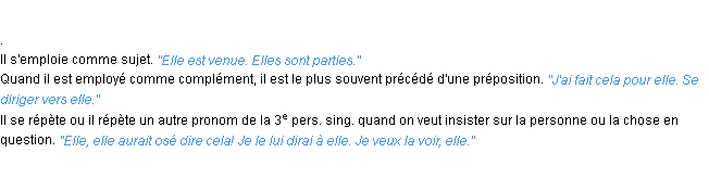 Définition elle ACAD 1932