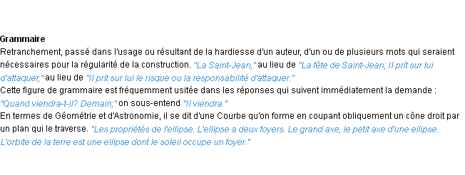 Définition ellipse ACAD 1932