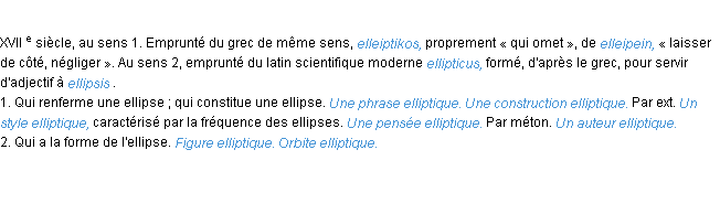 Définition elliptique ACAD 1986