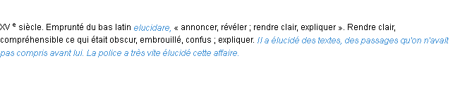 Définition élucider ACAD 1986