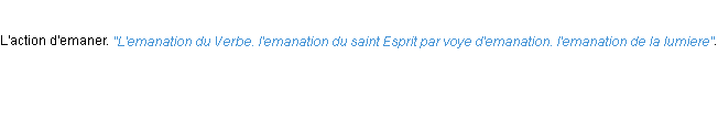 Définition emanation ACAD 1694