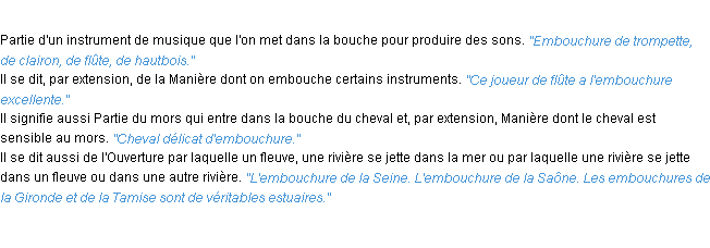 Définition embouchure ACAD 1932