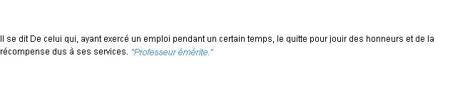 Définition émérite ACAD 1835