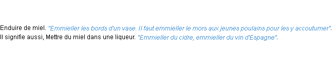 Définition emmieller ACAD 1798