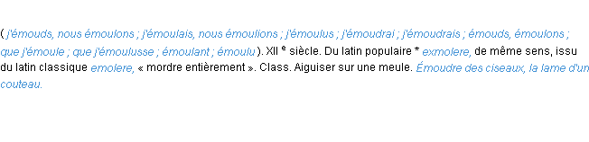 Définition émoudre ACAD 1986