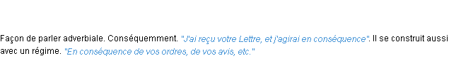Définition en conséquence ACAD 1798