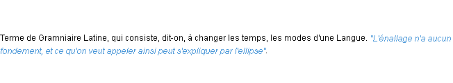 Définition énallage ACAD 1798