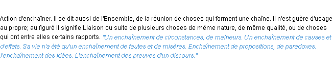 Définition enchaînement ACAD 1932