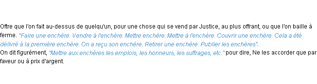 Définition enchère ACAD 1798