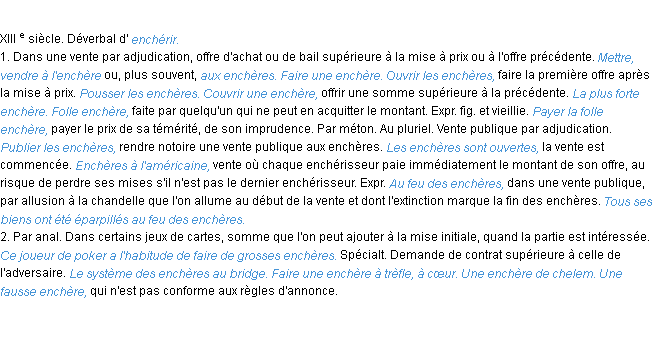 Définition enchère ACAD 1986