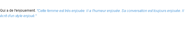 Définition enjoué ACAD 1932