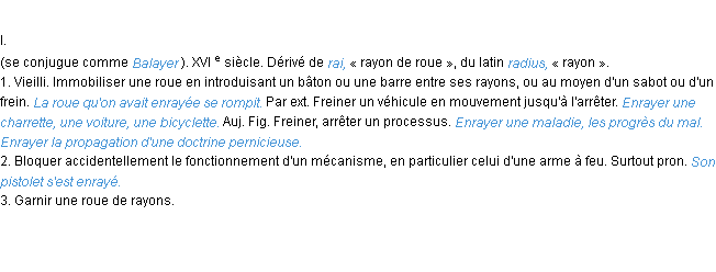 Définition enrayer ACAD 1986