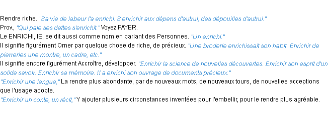 Définition enrichir ACAD 1932