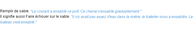 Définition ensabler ACAD 1932