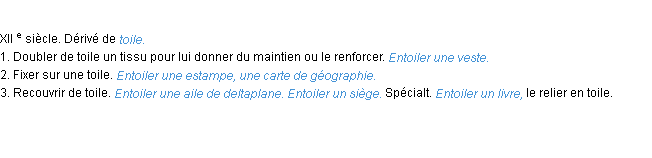 Définition entoiler ACAD 1986