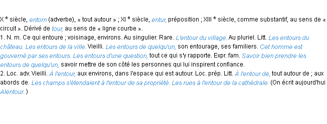 Définition entour ACAD 1986