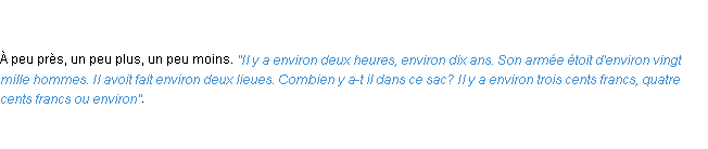 Définition environ ACAD 1798