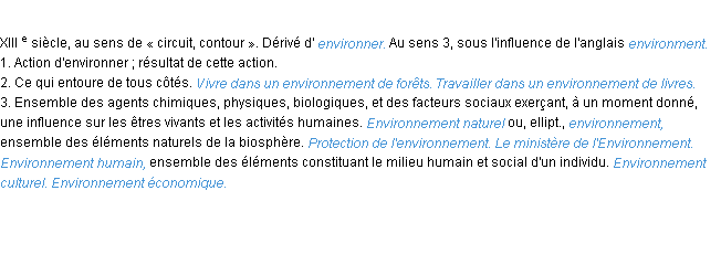 Définition environnement ACAD 1986