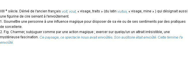Définition envoûter ACAD 1986