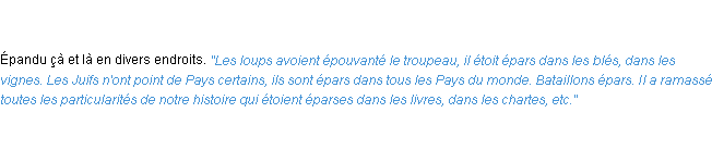 Définition épars ACAD 1798