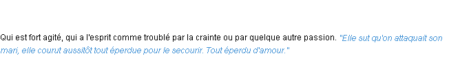 Définition éperdu ACAD 1835