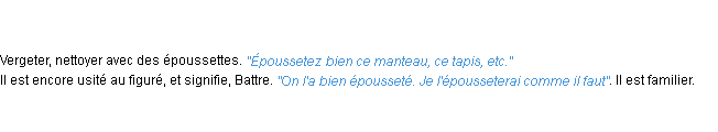 Définition épousseter ACAD 1798
