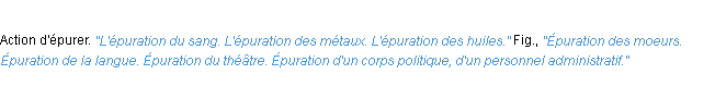 Définition épuration ACAD 1932