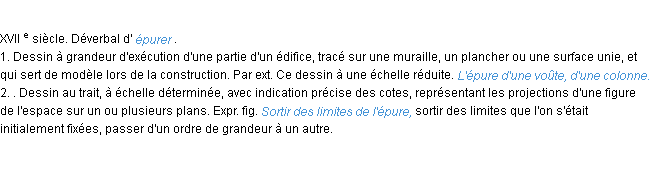 Définition épure ACAD 1986