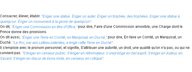 Définition ériger ACAD 1798