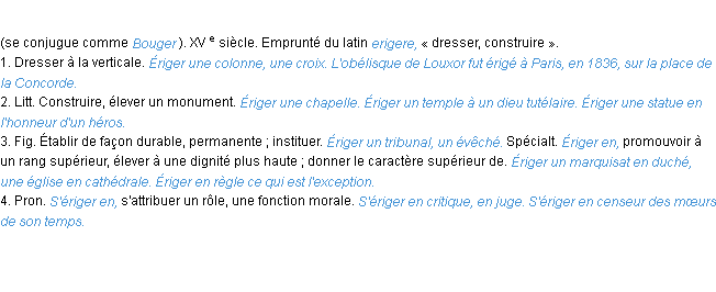 Définition ériger ACAD 1986