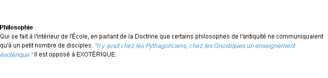 Définition ésotérique ACAD 1932