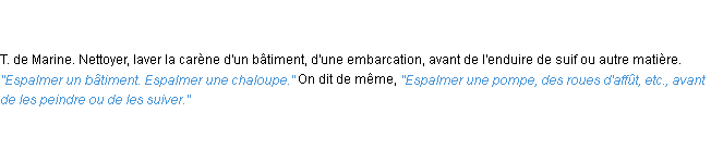 Définition espalmer ACAD 1835