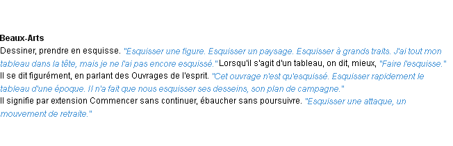 Définition esquisser ACAD 1932