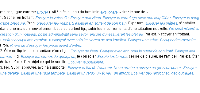 Définition essuyer ACAD 1986