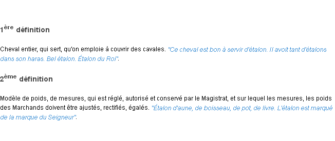 Définition étalon ACAD 1798